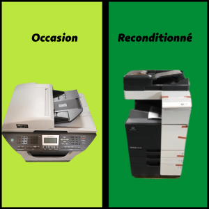 comparatif entre photocopieur d'occasion et photocopieur reconditionné 