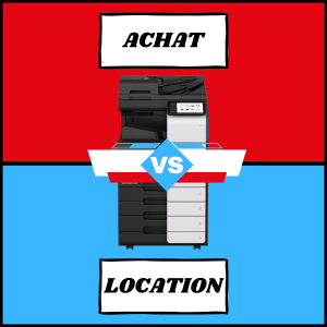 Comparaison entre achat et location photocopieur konica minolta 