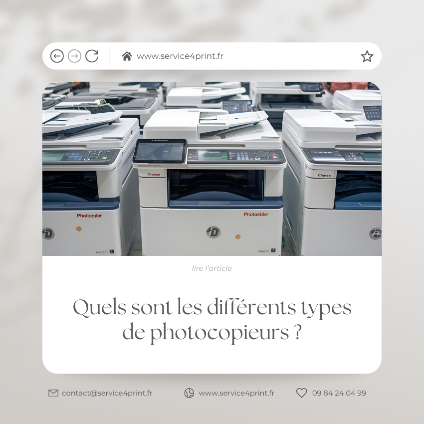 Quels sont les différents types de photocopieurs ?