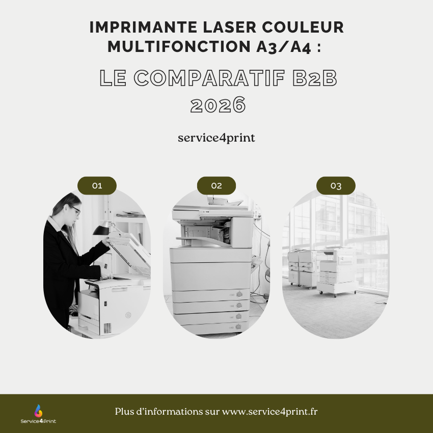 Imprimante laser couleur multifonction A3/A4 : le comparatif B2B 2026